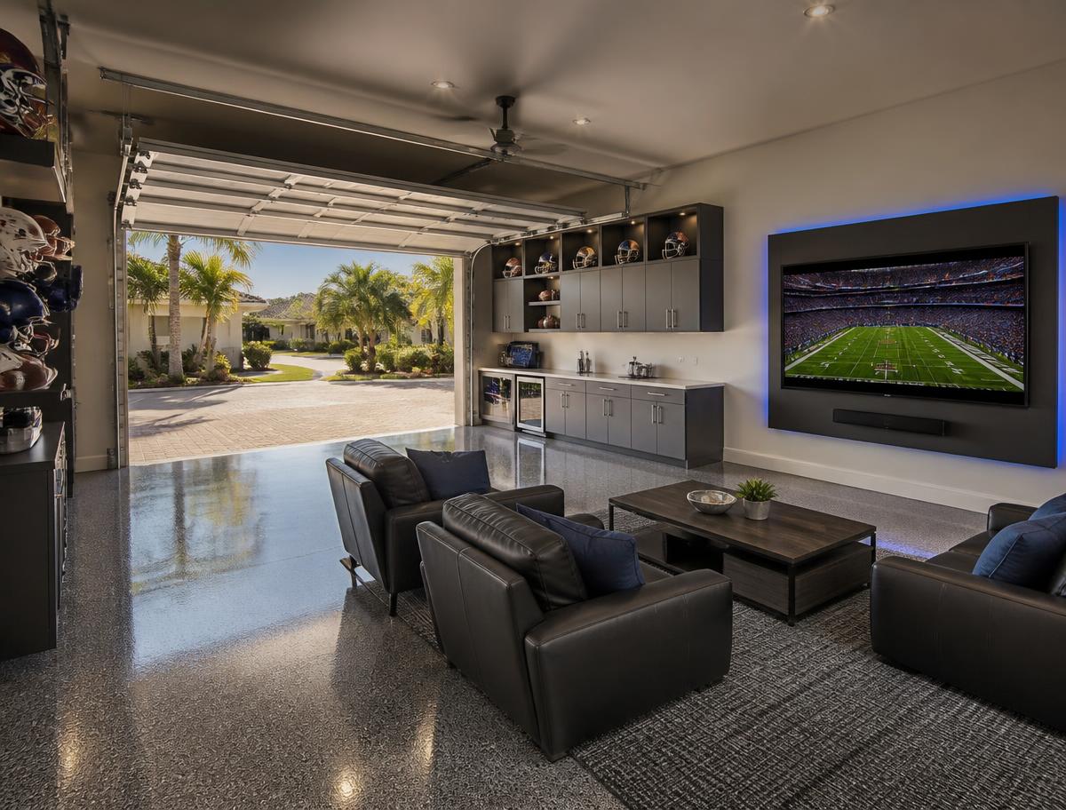 Game Day Garage garage rendering